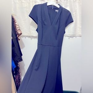 NWT navy blue cap sleeves Sharango dress size 8 NWT